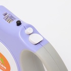 Рулетка "Пижон" с фонариком, прорезиненная ручка, 5 м, сиреневая - Фото 5