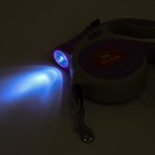 Рулетка "Пижон" с фонариком, прорезиненная ручка, 5 м, сиреневая - Фото 4