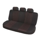Чехлы на сиденья в автомобиль TORSO Premium, 11 предметов, красная строчка - фото 7183447