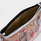 Косметичка на молнии, с ручкой, цвет коричневый 9634975