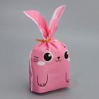 Упаковка подарочная, Мешок с ушками «Котик», 12 х 11.5 см  (артикул 9679291)  большой выбор товаров оптом и в розницу по низким ценам с доставкой