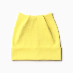 Шапка для девочки, цвет желтый, размер 50-52