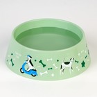 Миска пластиковая «Гав-гав», оливковая, 300 мл - фото 42765952