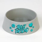 Миска пластиковая «Best Friend», серая, 300 мл - Фото 3