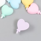 Декор для творчества пластик "Воздушный шарик-сердце" МИКС 1,9х2,4 см - Фото 3