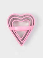 Формы для печенья KONFINETTA «Сердце», набор 3 шт., металл, розовые - Фото 4