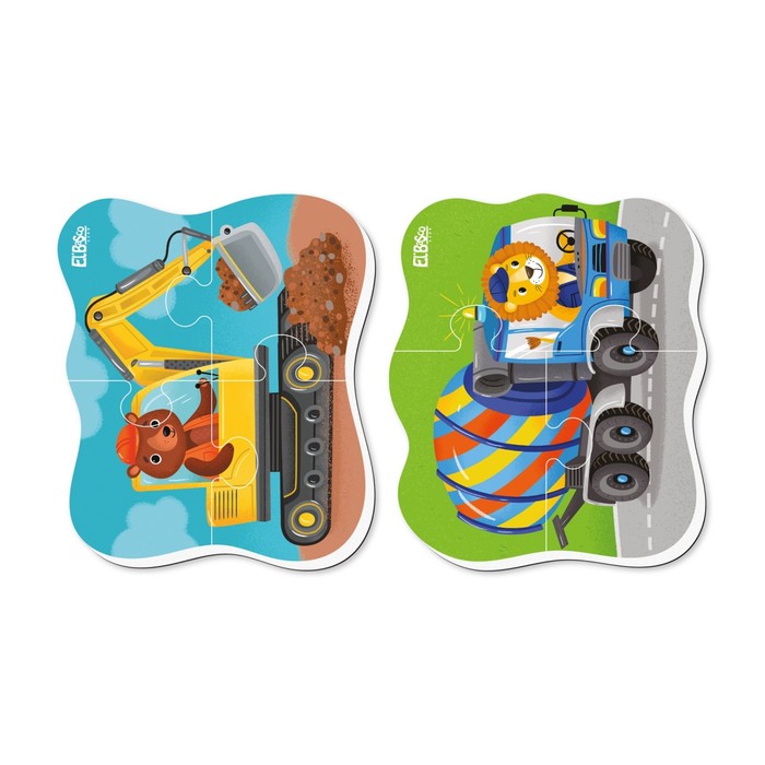 Магнитный пазл «Строительные машины» 65541