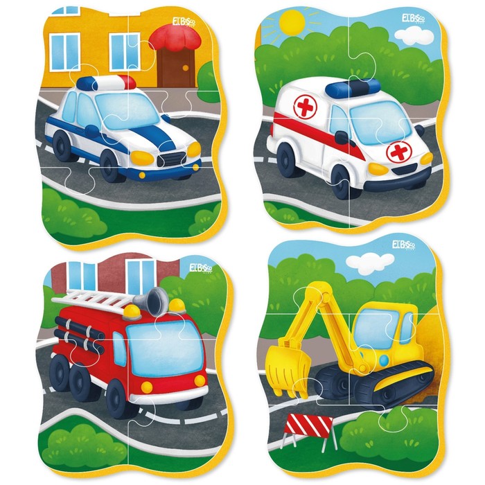 Мягкие пазлы «Полезные машины» 65549