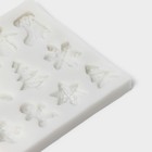Молд Доляна «Новый год», силикон, 8,7×8,3×0,7 см, цвет серый - Фото 3