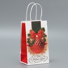 Пакет подарочный крафтовый «Время чудес», 12 х 21 х 9 см, Новый год - фото 319679393
