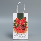 Пакет подарочный крафтовый «Время чудес», 12 х 21 х 9 см, Новый год - фото 22511715