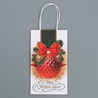 Пакет подарочный крафтовый «Время чудес», 12 х 21 х 9 см, Новый год - фото 22511718