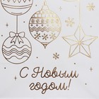 Пакет подарочный новогодний крафтовый «Золото», 12 х 21 х 9 см, Новый год (комплект 2 шт) - фото 22511738
