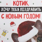 Пакет подарочный новогодний крафтовый «Котик», 22 х 22 х 11 см, Новый год - Фото 5