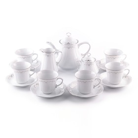 Чайный сервиз Cmielow Kamelia «Серый орнамент», 15 предметов