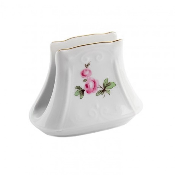 Салфетница Cmielow Kamelia «Мейсенский букет», фарфор, белая - Фото 1