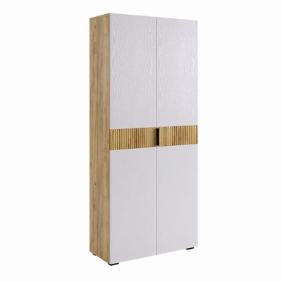 Шкаф двухстворчатый «Бери», 800×350×1826 мм, цвет дуб крафт золотой/белое дерево