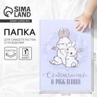 Папка для свидетельства о рождении «Наше чудо», зайки, А5 - Фото 1