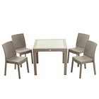 Набор садовой мебели "Ротанг" 5 предметов: 4 стула, стол, серый - фото 10781883