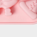 Форма для выпечки Доляна «Новый год», 17.5×12×2.5 см, 9 ячеек, силикон, розовая - Фото 5