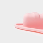 Форма для выпечки новогодняя Доляна «Новогоднее настроение», силикон, 23×19×2.5 см, 6 ячеек, розовая - Фото 3