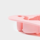 Форма для выпечки новогодняя Доляна «Новогоднее настроение», силикон, 23×19×2.5 см, 6 ячеек, розовая - Фото 4