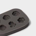 Молд Доляна «Розочки», силикон, 6,5×4,5×0,9 см, цвет серый - Фото 3