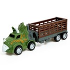 Игровой набор DINO, в комплекте 2 грузовика и динозавры - фото 4089961