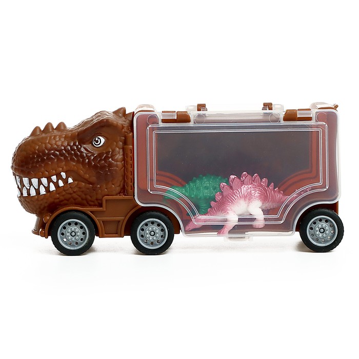 Игровой набор DINO, в комплекте 2 грузовика и динозавры