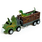 Игровой набор DINO, в комплекте 2 грузовика и динозавры - Фото 9