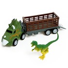 Игровой набор DINO, в комплекте 2 грузовика и динозавры - фото 4089959