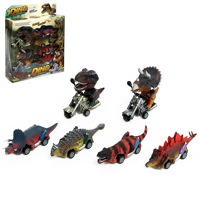 Набор инерционных машин DINO, 6 шт. - Фото 1