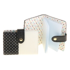 Визитница "Совушка", 24 холдера, двойная кнопка, бело-черный - Фото 1