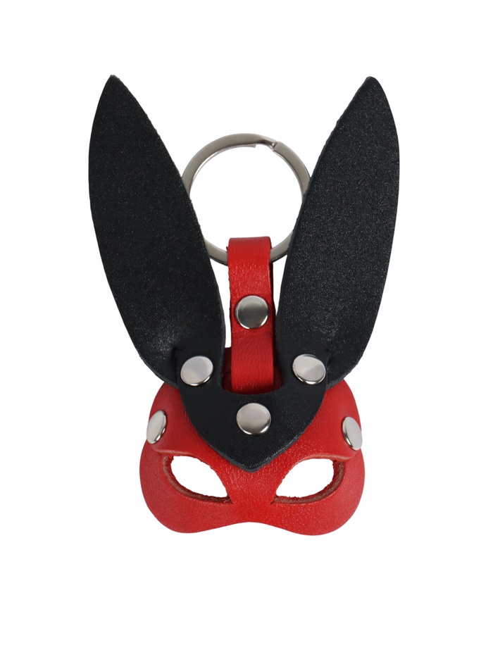 Брелок кожаный для автомобильного ключа, маска - заяц, натуральная кожа 9710409 - Фото 1