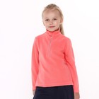 Джемпер для девочки флисовый, цвет персиковый, рост 98-104 см - фото 18488037