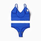 Комплект женский (топ,стринги), цвет синий, размер 42-46 - Фото 7