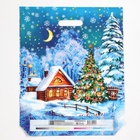 Пакет подарочный новогодний «Лунный свет», полиэтиленовый с вырубной ручкой, 38×47 см 9824519