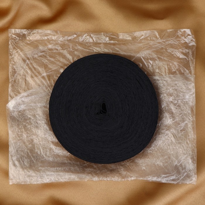 Резинка окантовочная, 15 мм, 20 м, цвет чёрный