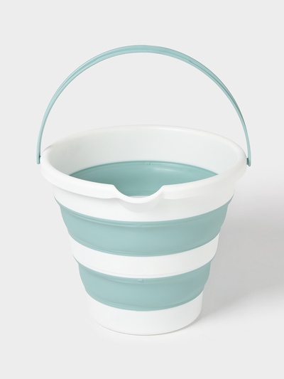 Ведро складное «Флекс», 10 л, 32×34×26 см, морская волна