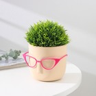 Кашпо для цветов со вставкой «Мари», 650 мл, d=11.5 см, h=10.5 см, бежевое - Фото 2