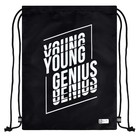 Мешок для обуви 420 х 340 мм, шелкография, Феникс "Твои правила" чёрный/белый 62505 - фото 22428532