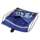 Мешок для обуви с карманом 480 х 360 мм, Феникс "Крутой гризли" синий 63004 - фото 24617849