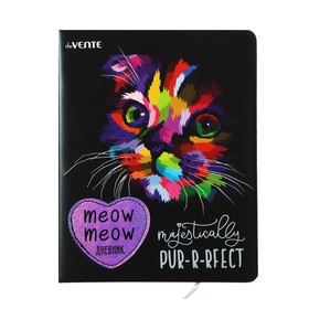 Дневник универсальный для 1-11 класса Meow Meow, твёрдая обложка, искусственная кожа, тиснение фольгой, ляссе, 80 г/м2