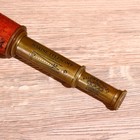 Подзорная труба с гравировкой 43 см, латунь, кожа - фото 7143711