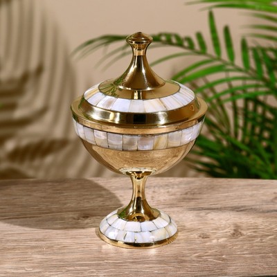 Сахарница «Мио» латунь, перламутр 16 см