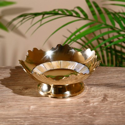 Чаша «Краун», 12×12×4.5 см, латунь, перламутр