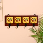 Вешалка «Караван», верблюды, 22×4×12 см, 4 крючка, дерево, МИКС - Фото 1