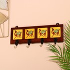 Вешалка «Караван», верблюды, 22×4×12 см, 4 крючка, дерево, МИКС - Фото 2