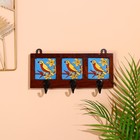 Вешалка настенная «Птички», дерево, 5.5×29×16.5 см, 3 крючка, МИКС - Фото 4