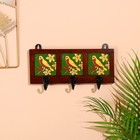 Вешалка настенная «Птички», дерево, 5.5×29×16.5 см, 3 крючка, МИКС - Фото 5